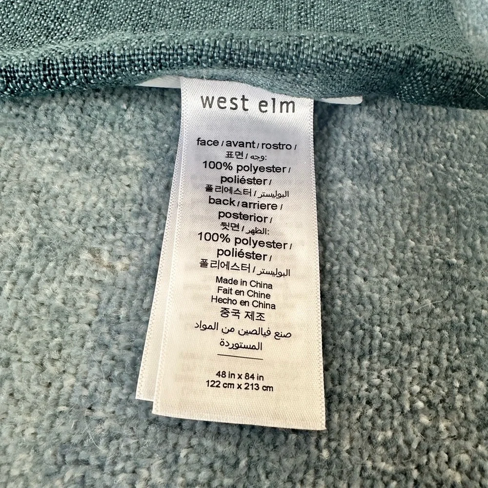 West Elm One (1) Crossweave Blackout Curtain 48x84 inch regal blue